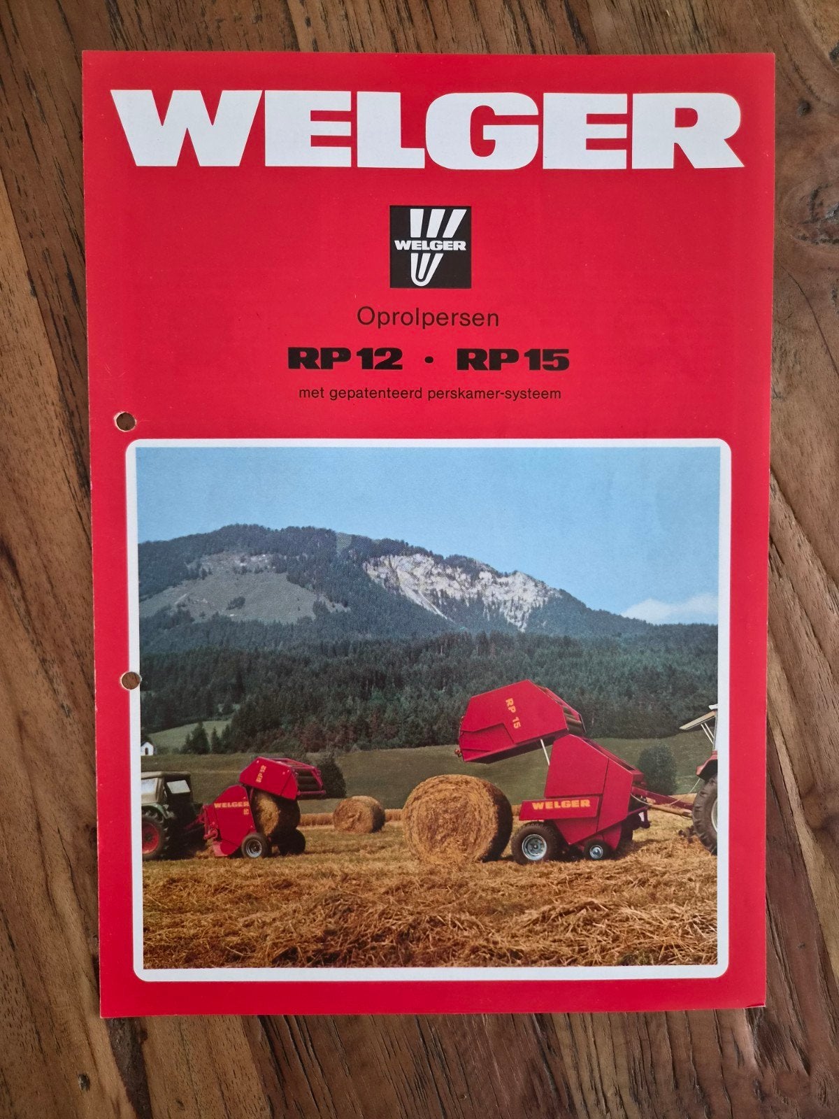 tractor folder Welger RP 12 RP 15 oprolpersen, Boeken, Ophalen of Verzenden, Zo goed als nieuw