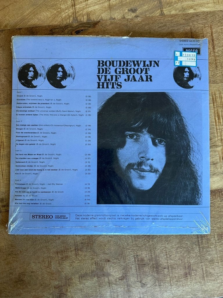 Nog sealed (1969): Boudewijn de Groot - Vijf jaar hits, LP, Pop, Ophalen of Verzenden, 12 inch