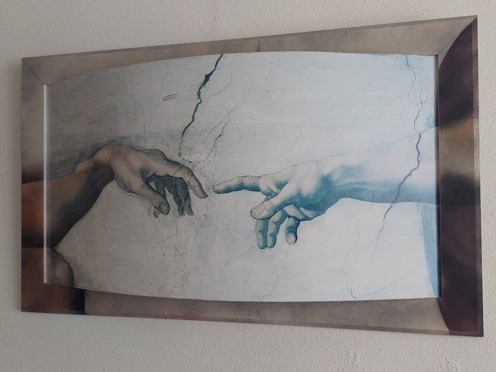Michelangelo reproductie 'De Schepping van Adam', Ophalen of Verzenden