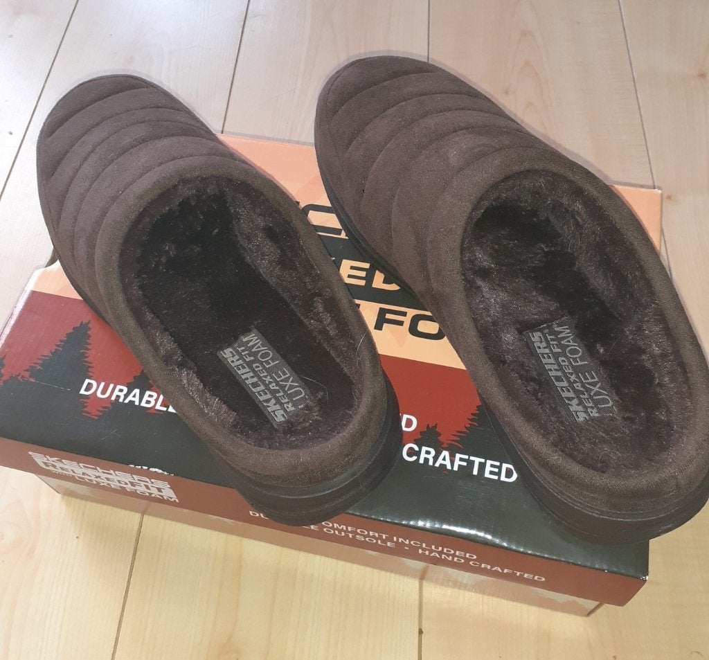 Skechers Herenpantoffels maat 46, Ophalen, Skechers, Bruin, Nieuw