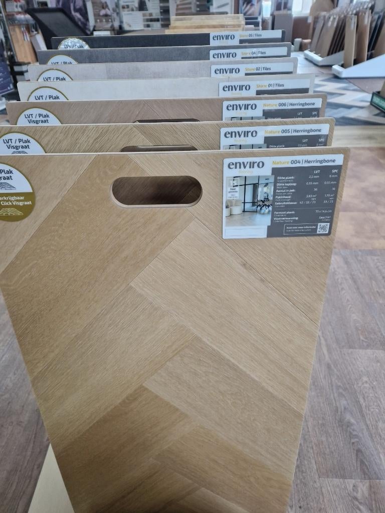 ENVIRO  PVC-VLOER MET ONDERVLOER NU € 29,95 PER M²., Ophalen, Overige typen, Nieuw, Geen