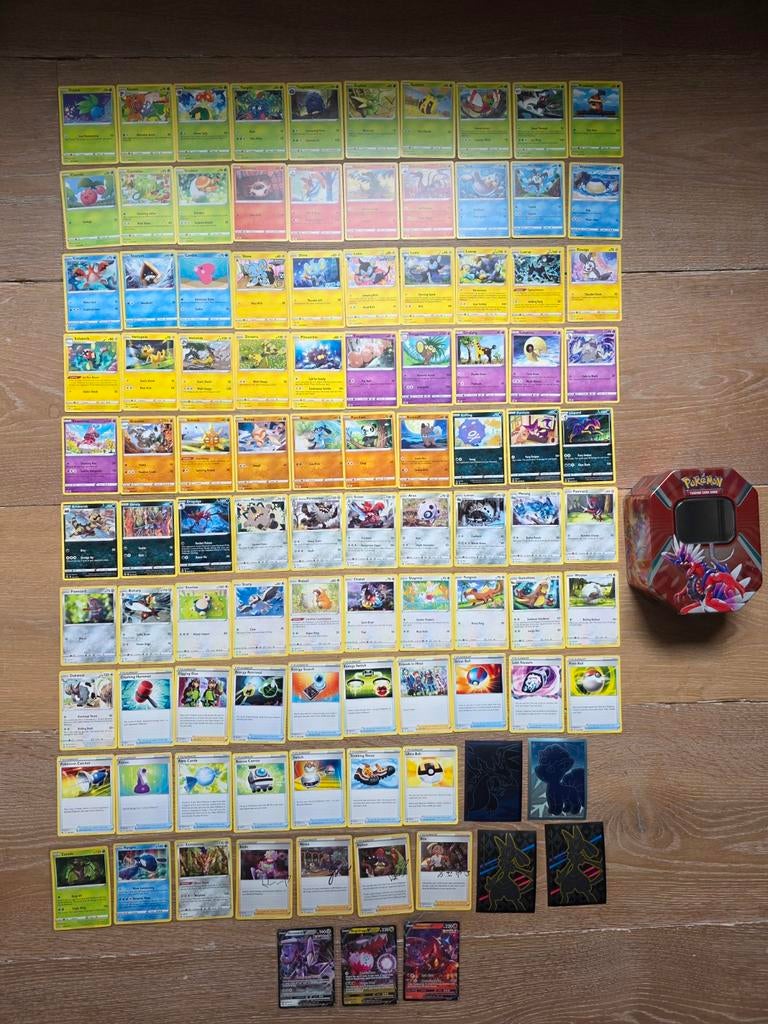 Grote collectie crown zenith Pokémon kaarten met blik, Ophalen of Verzenden, Zo goed als nieuw, Meerdere kaarten