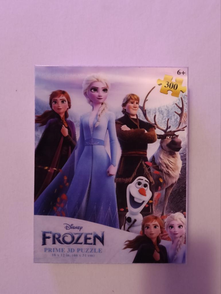 Frozen puzzel 300 stukjes, bewegend plaatje, Ophalen of Verzenden, Minder dan 500 stukjes, Zo goed als nieuw, Legpuzzel