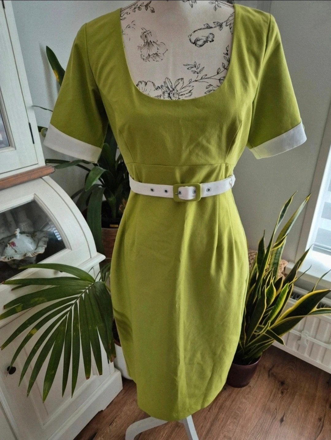 Glamour Bunny Vintage Stijl Jurk - Maat M, Ophalen of Verzenden, Zo goed als nieuw, Maat 38/40 (M)