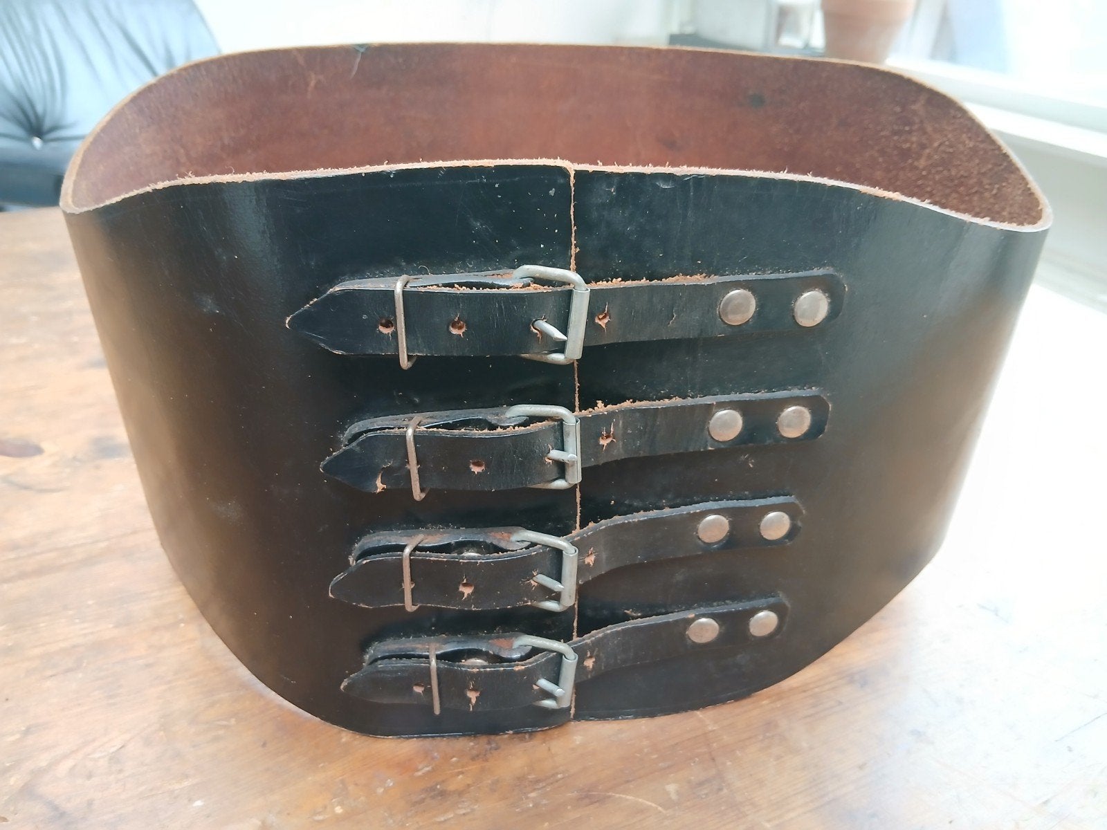 Vintage niergordel leder oldtimer motor riem, Ophalen of Verzenden, Tweedehands