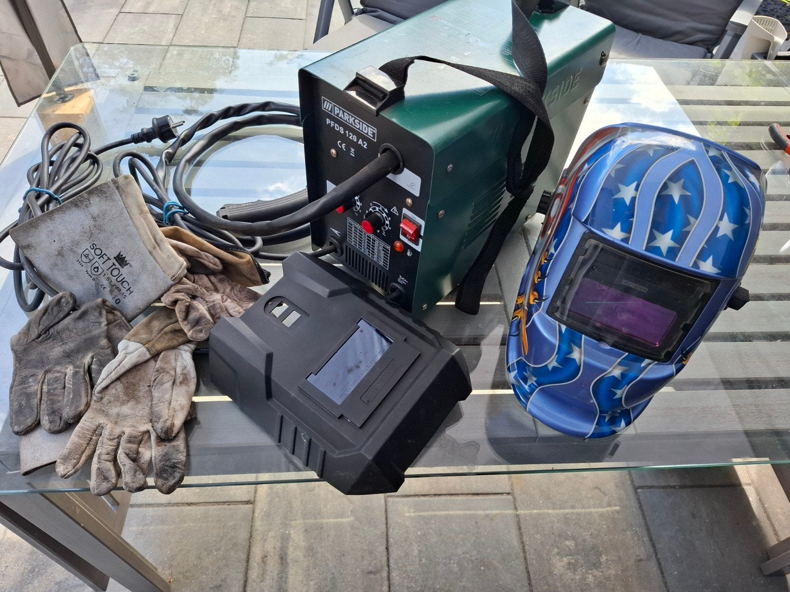 Lasapparaat Parkside PFDS 120A2, Ophalen, Zo goed als nieuw, 150 tot 250 ampère, Elektroden