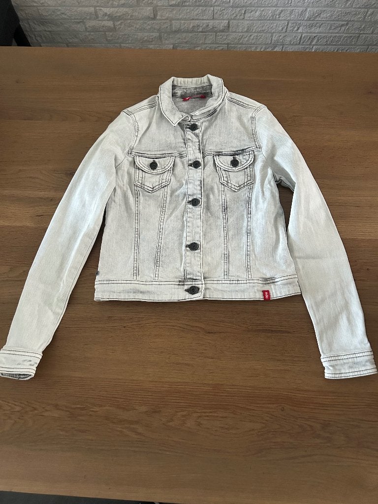 Spijkerjas Esprit mt XS, Ophalen of Verzenden, Zo goed als nieuw, Maat 34 (XS) of kleiner, Grijs