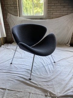 Originele Hoge Pierre Paulin Orange Slice Fauteuil Artifort, Ophalen, Design Klassieker, Minder dan 75 cm, Info@artifortshop.com