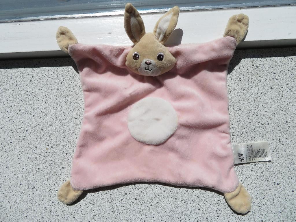 Knuffeldoek konijn van H&M Hennes Mauritz HM licht roze, Overige merken, Konijn, Ophalen of Verzenden, Zo goed als nieuw