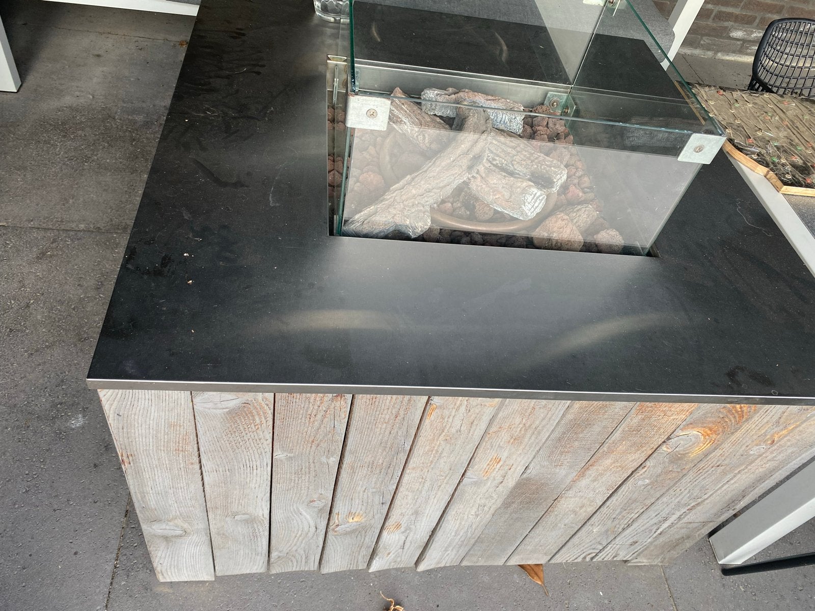 Luxe vuurtafel met gasbrander, Ophalen, Gebruikt, Vuurkorf