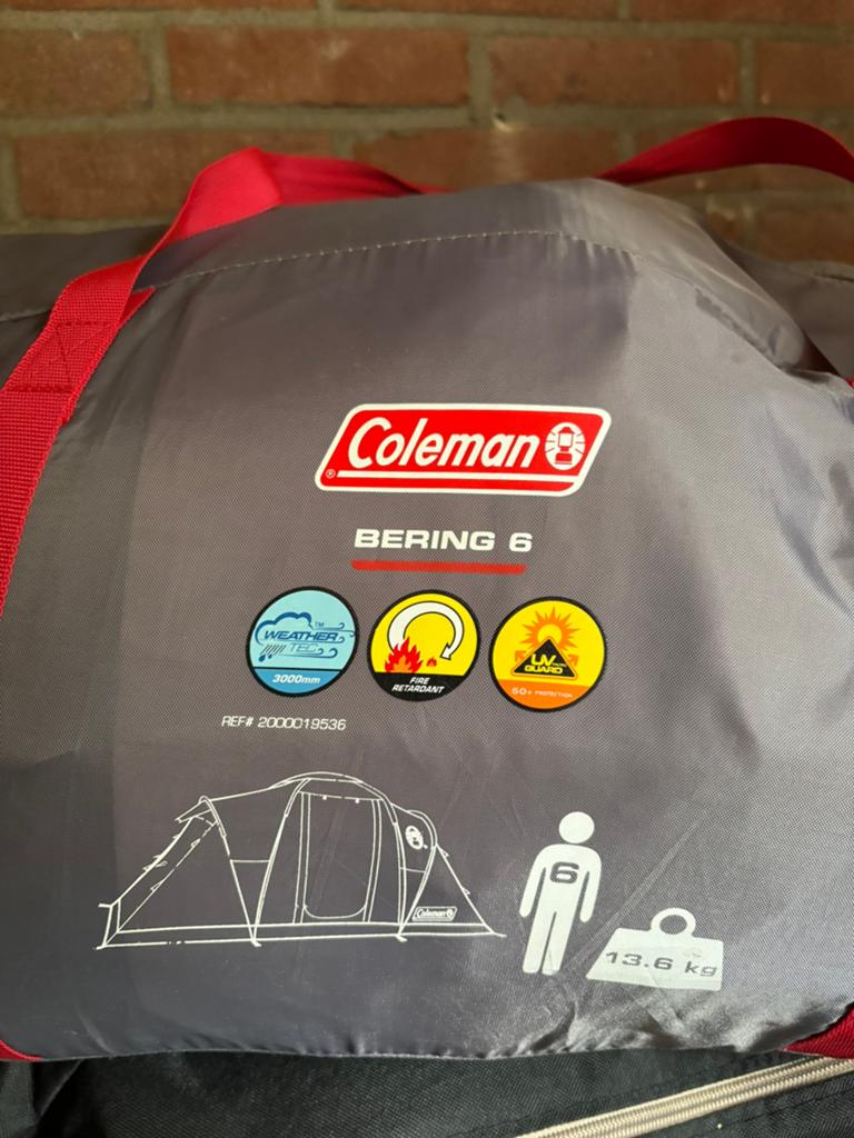 Coleman Bering 6 tunneltent, Ophalen, Zo goed als nieuw, Tot en met 6