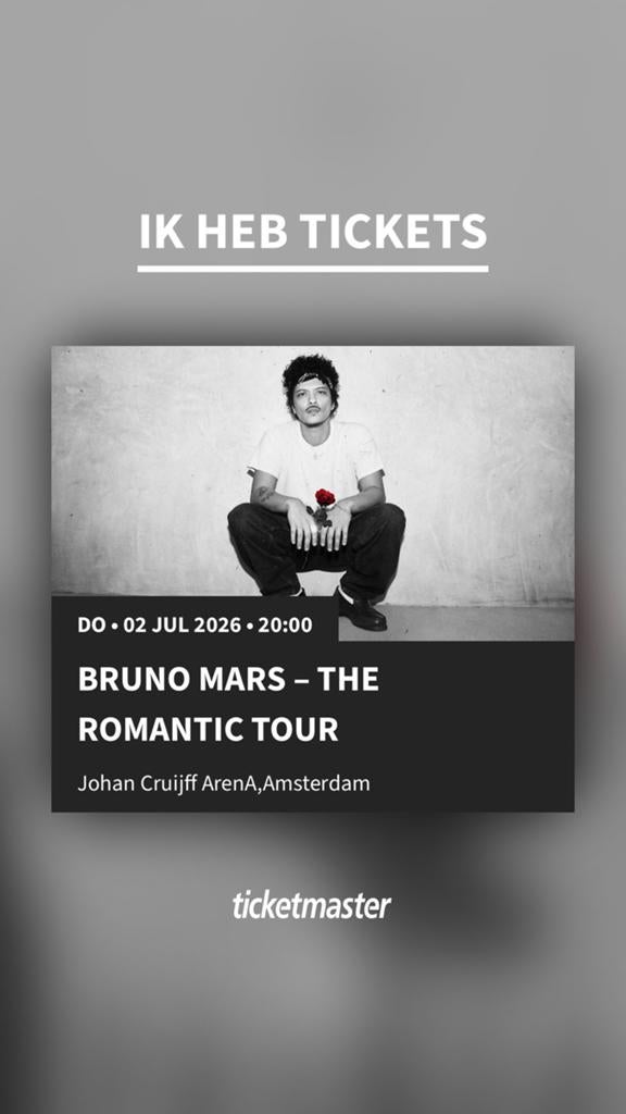 BRUNO MARS - THE ROMANTIC TOUR 2 -7-26, Twee personen, Juli