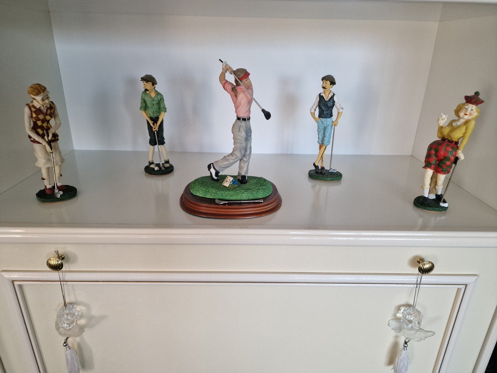 Set van 5 Golf Beeldjes - Golfer Decoratie, Ophalen of Verzenden