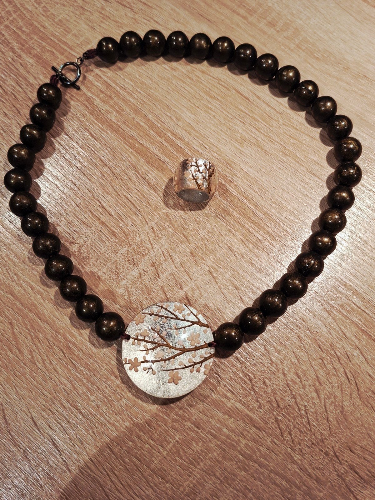 Zsiska ketting en ring, Ophalen of Verzenden, Zo goed als nieuw, Overige kleuren, Overige materialen