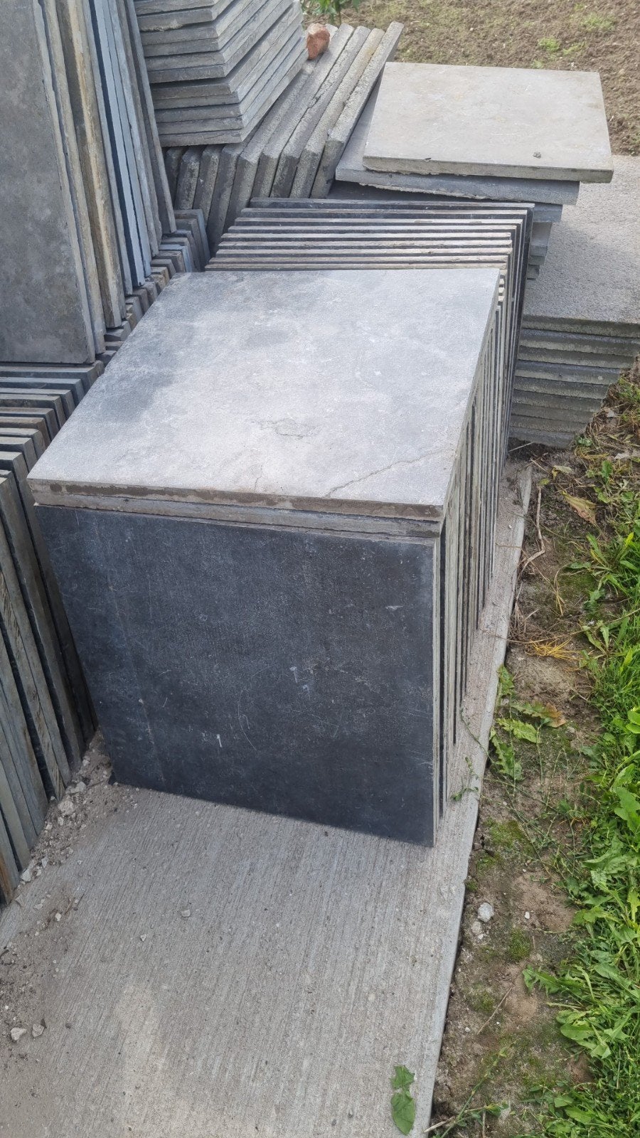 ruim 12,5m2 chinees natuursteen 60x60cm 2,5cm dik te koop, Ophalen, Gebruikt, Terrastegels, Natuursteen