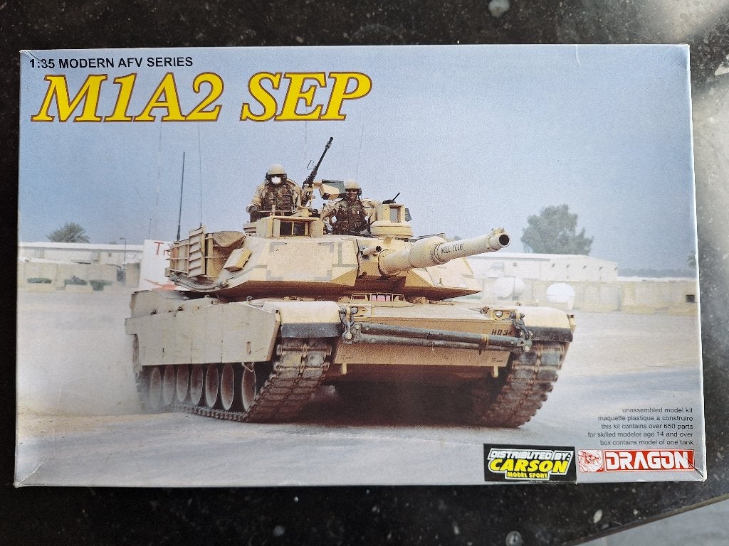 M1A2 SEP Abrams US main battle tank - Dragon 1/35 - Carson, Hobby en Vrije tijd, Modelbouw | Auto's en Voertuigen, Overige merken