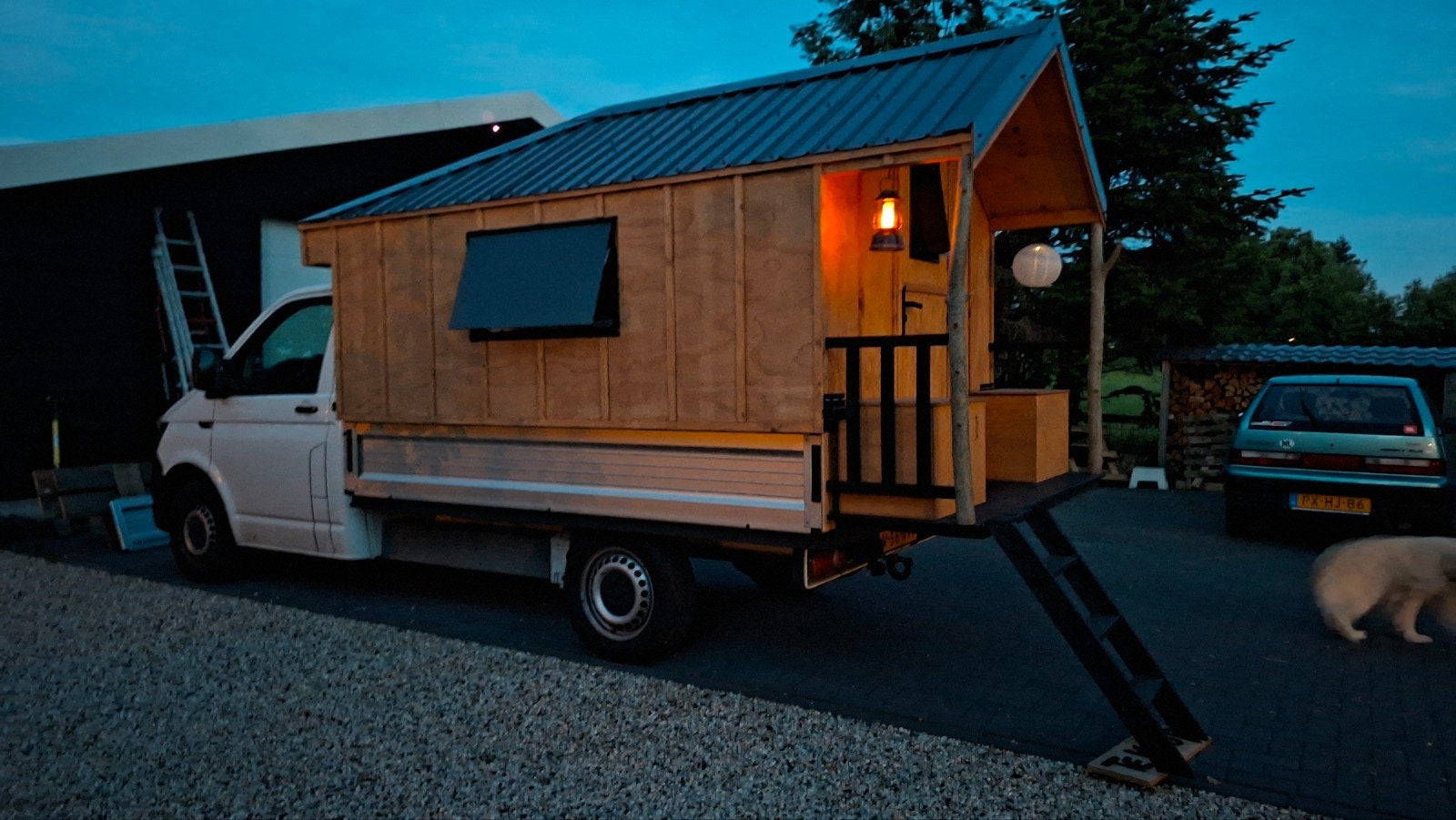 unieke truckhouse camper afzetunit + pickup tinyhouse, Caravans en Kamperen, Campers, Overige merken, Buscamper of Camperbus, Particulier