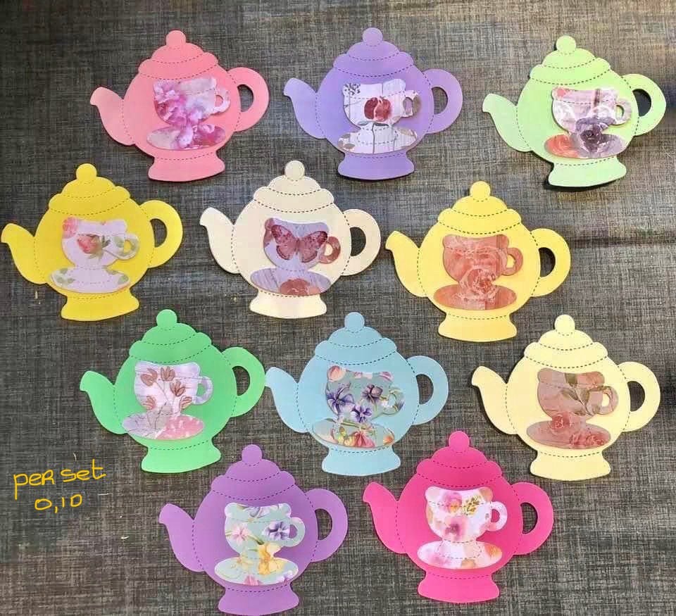 Stansje theepot en kopje of set van 5 voor 0,45, Ophalen of Verzenden, Nieuw, Overige thema's, Overige typen