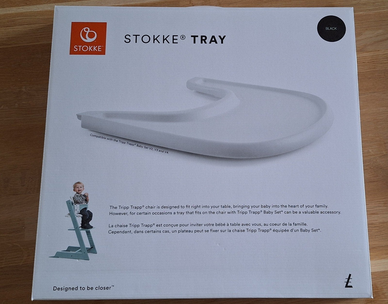 Stokke Tray voor Tripp Trapp Nieuw - zwart, Kinderen en Baby's, Kinderstoelen, Ophalen, Nieuw, Overige typen, Afneembaar eetblad