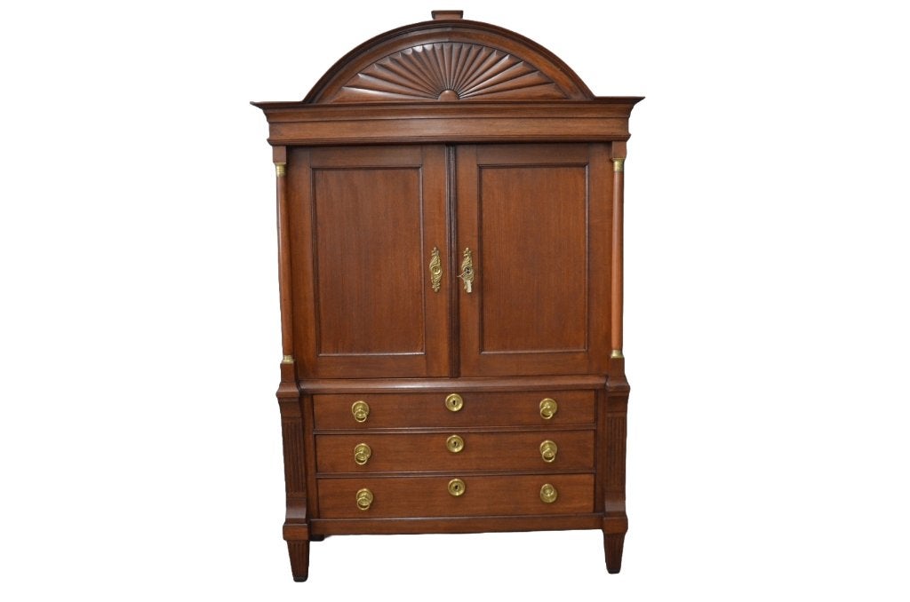 Antiek Drents kabinet met zon 230cm hoog –, Ophalen of Verzenden