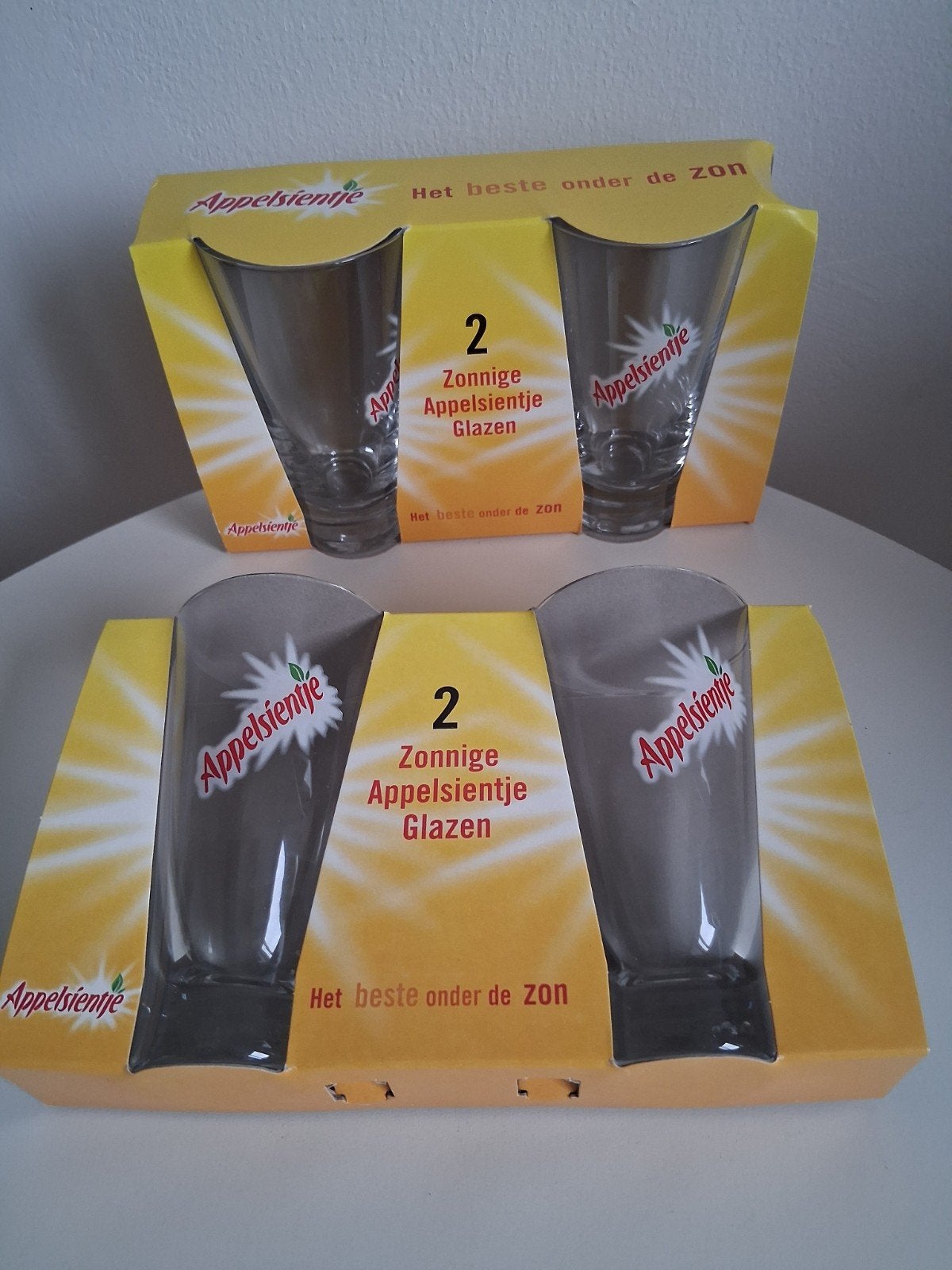 Appelsientje glazen (nieuw)per setje v 2, Ophalen of Verzenden, Nieuw
