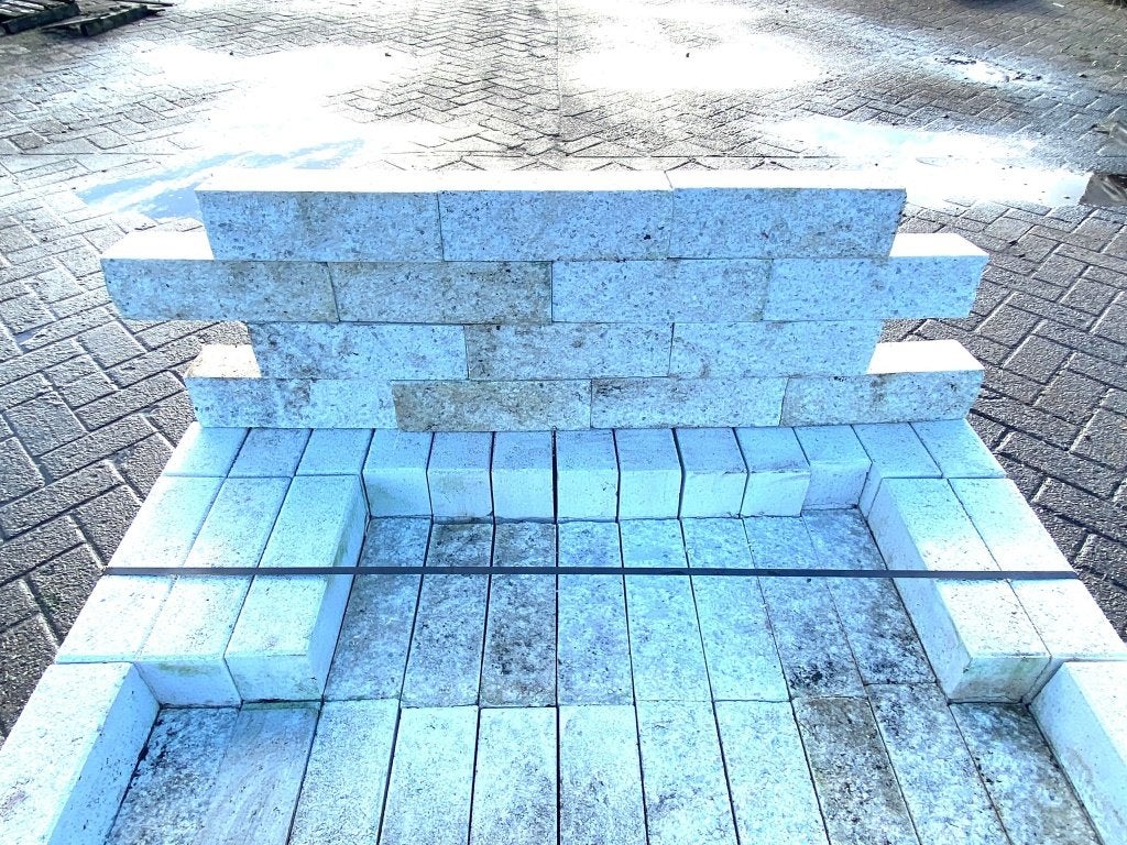 Splitblok Noors Wit 30x9x9 cm 73x Stukprijs: €3,00!, Tuin en Terras, Bielzen en Borders, Ophalen, Blok, Nieuw, Minder dan 25 cm