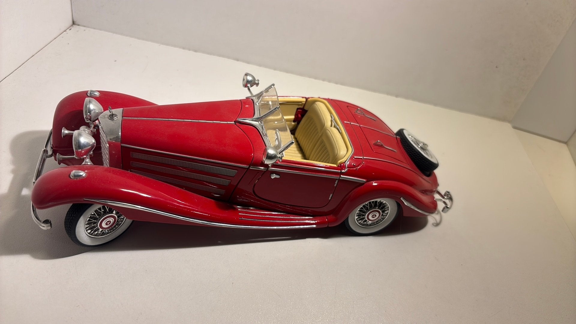 Mercedes ben 500 k specialroadster 1936 maisto 1.18, Maisto, Ophalen of Verzenden, A, A