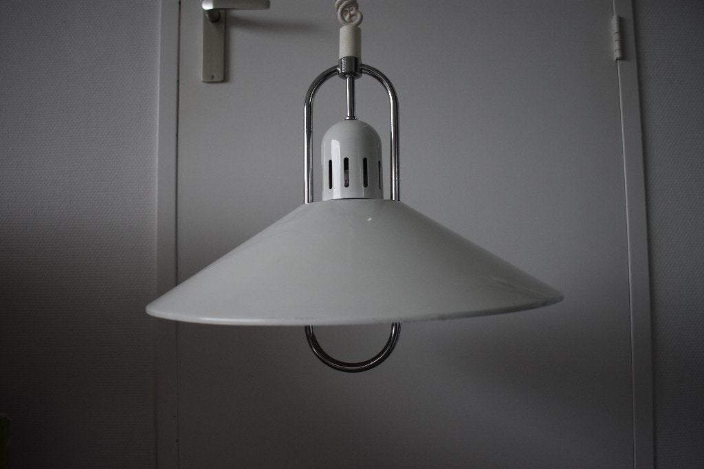 UFO hanglamp spage age Belit pendallamp Zweden, Ophalen, Gebruikt, Zweden style design, Minder dan 50 cm