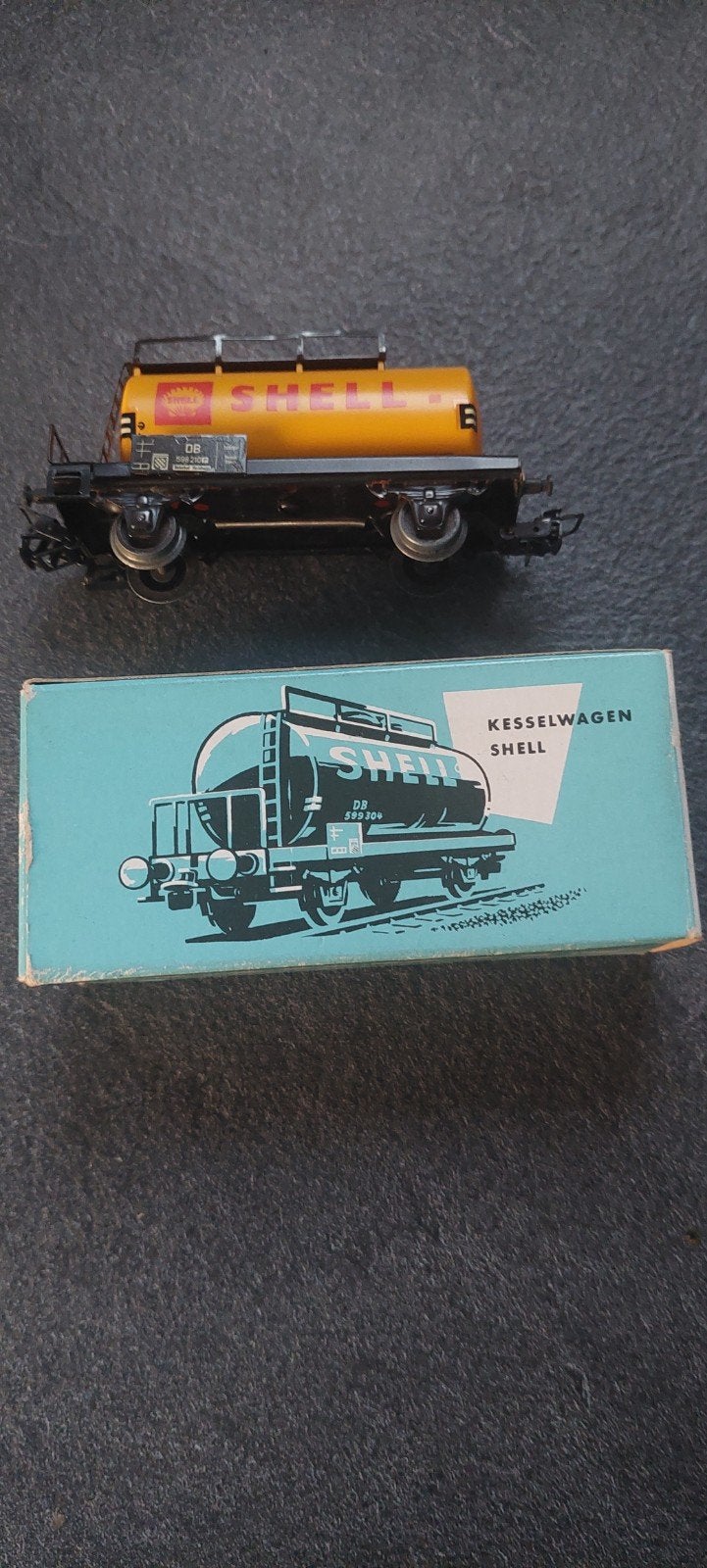 Märklin Kesselwagen Shell DB 599304 met origineel doosje, Wisselstroom, Wagon, Ophalen of Verzenden, Zo goed als nieuw