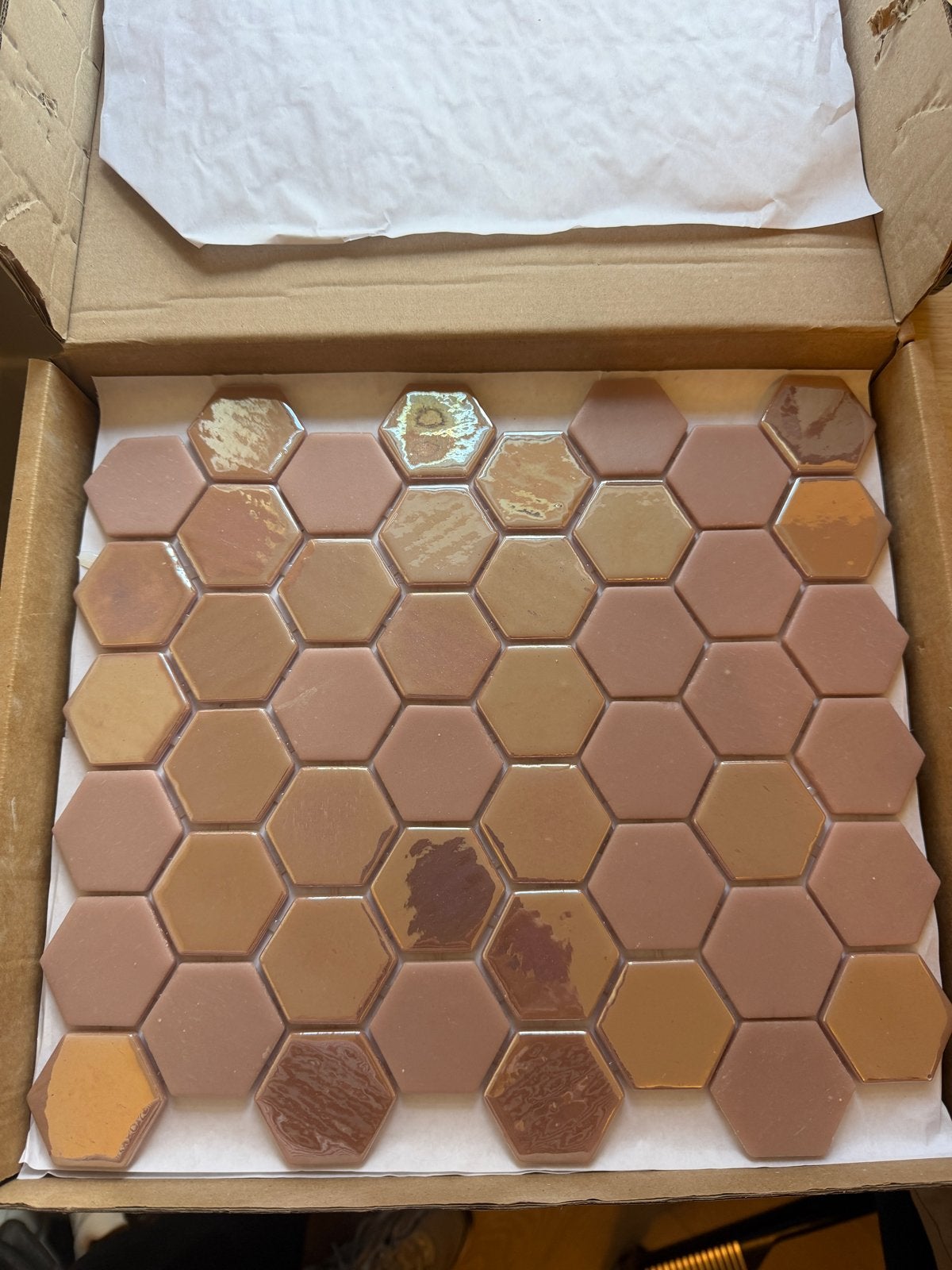 The Mosaic factory Valencia hexagon VAL008 pink Roze tegels, Ophalen, Overige materialen, Wandtegels, Nieuw