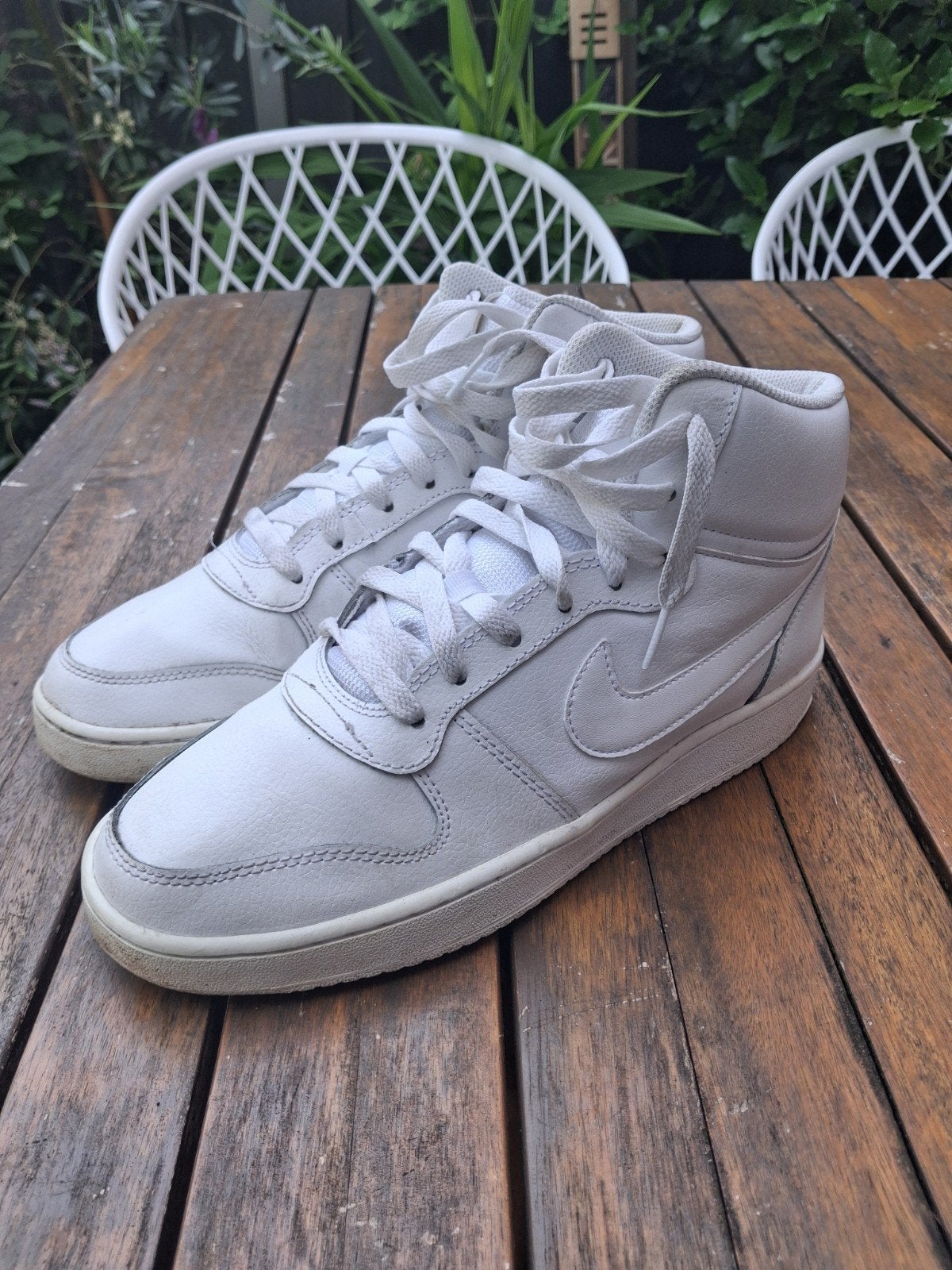 Nike Ebernon mid sneakers mt 42.5, Ophalen of Verzenden, Zo goed als nieuw, Wit