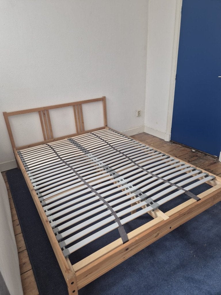 Bedframe Ikea Fjellse, Ophalen, Gebruikt, Bruin, 140 cm