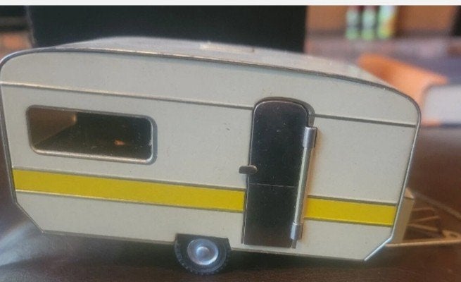 Vintage Speelgoed Caravan - Replica Model, Ophalen of Verzenden, Gebruikt, Auto's