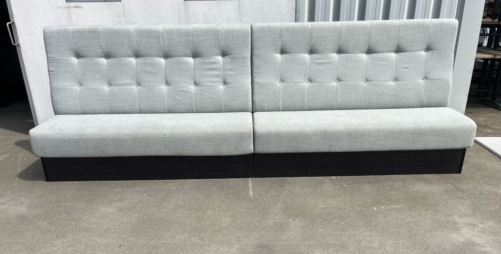 1 stuks horeca restaurant bank wandbank blauw stof 350 cm, Ophalen, Blauw, Zo goed als nieuw, Stof