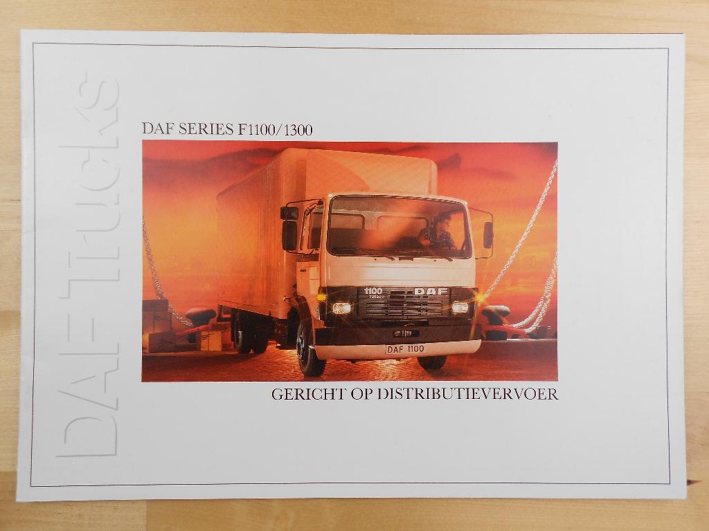 DAF 1100 / 1300 Brochure ca 1987 – NL, Ophalen of Verzenden, Zo goed als nieuw, Overige merken, DAF