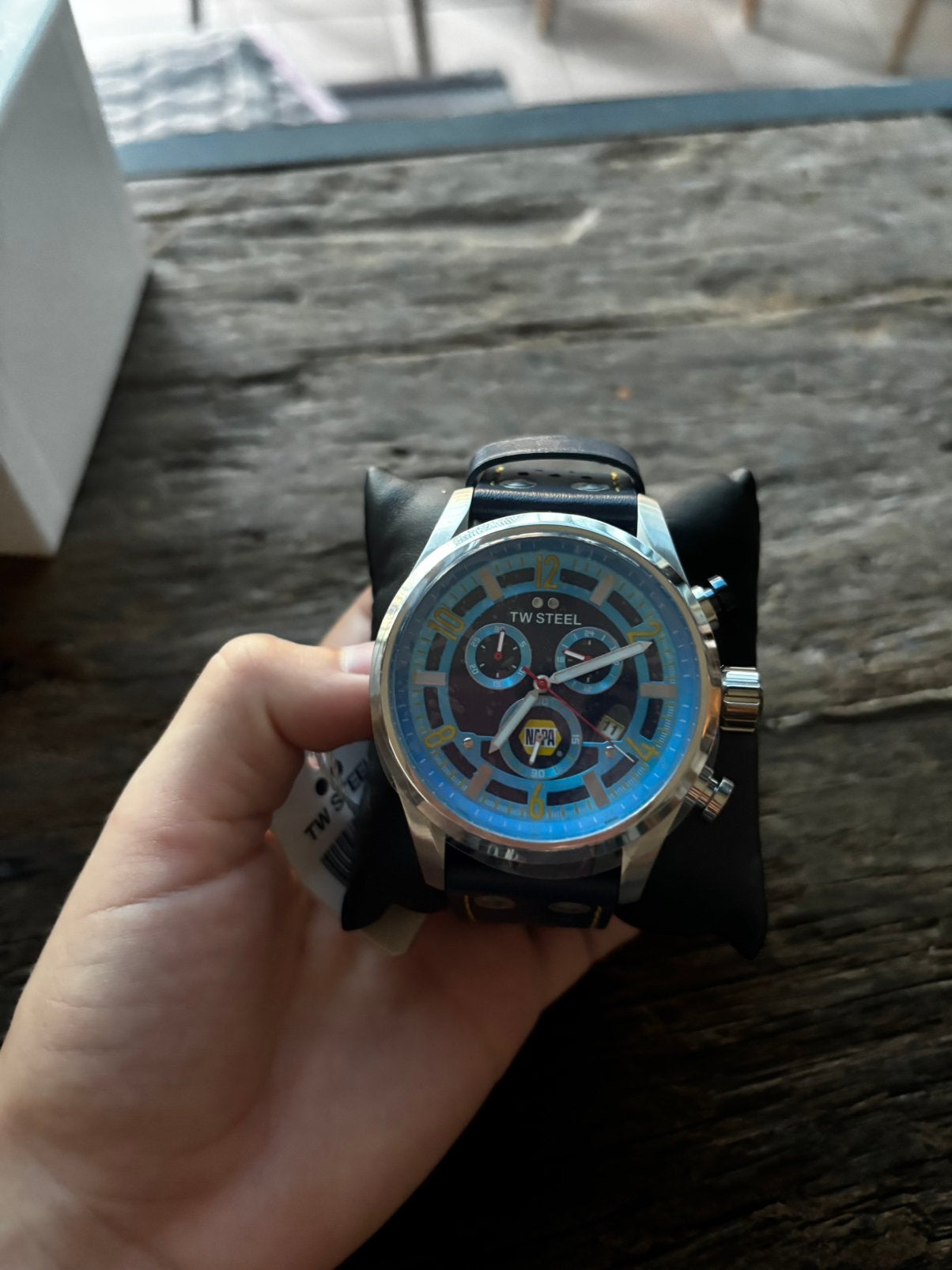 Horloge TW Steel special edition VS85 Volante NAPA, Leer, Staal, Polshorloge, Nieuw
