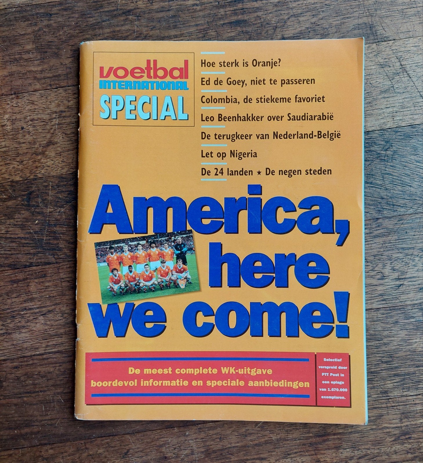 Voetbal International WK Special 1994 America, here we come, Boeken, Ophalen of Verzenden, Gelezen