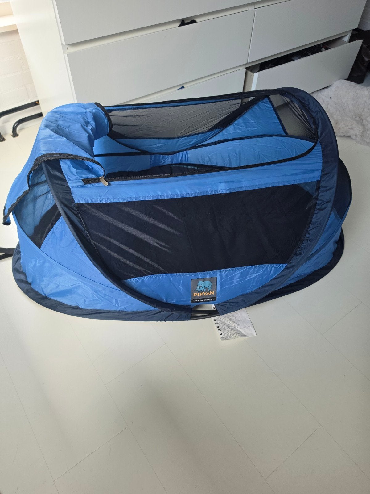 Deryan Peuter Luxe Reisbedje - Blauw, Ophalen of Verzenden, Zo goed als nieuw