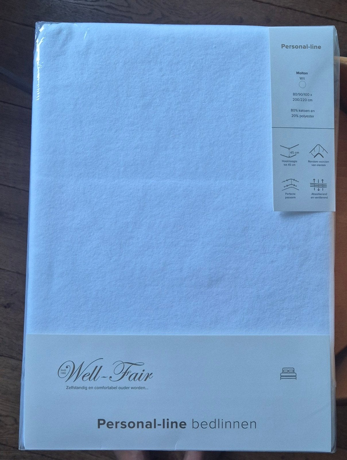 Molton 1persoons  hoekhoogte 45 cm, Ophalen of Verzenden, Nieuw