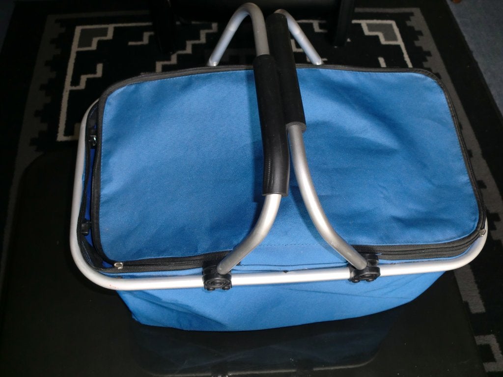 picknick mand die gesloten kan worden, Ophalen