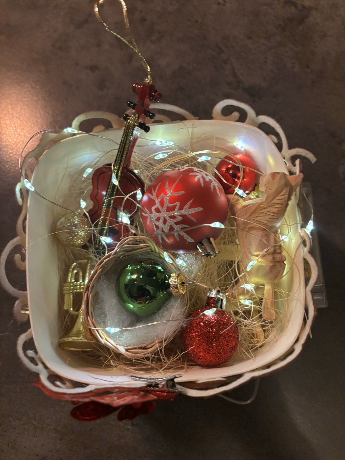 Kerstbakje met verlichting, Ophalen of Verzenden