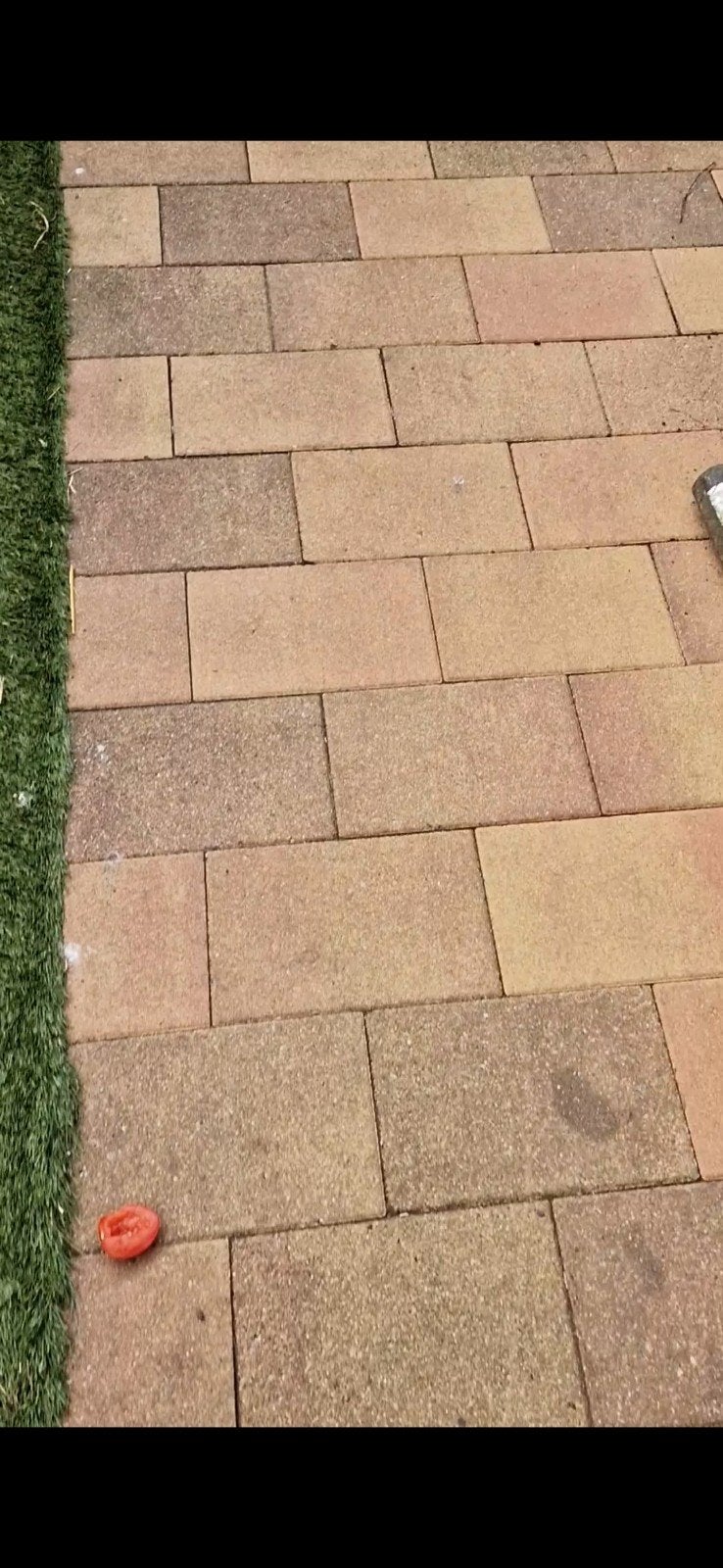 Terracotta/gele betontegels 20x30x4 cm – ca. 110 stuks (6,6, Tuin en Terras, Ophalen, Gebruikt, Beton, Terrastegels