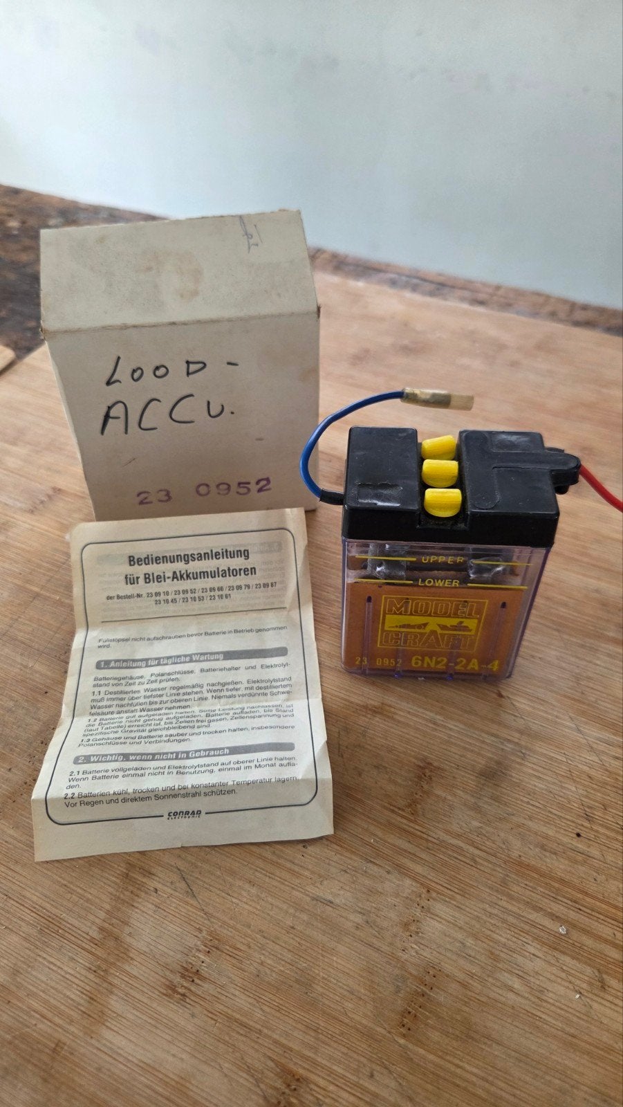 6V vloeistof accu Modelcraft, Ophalen, Zo goed als nieuw, Groter dan 1:32