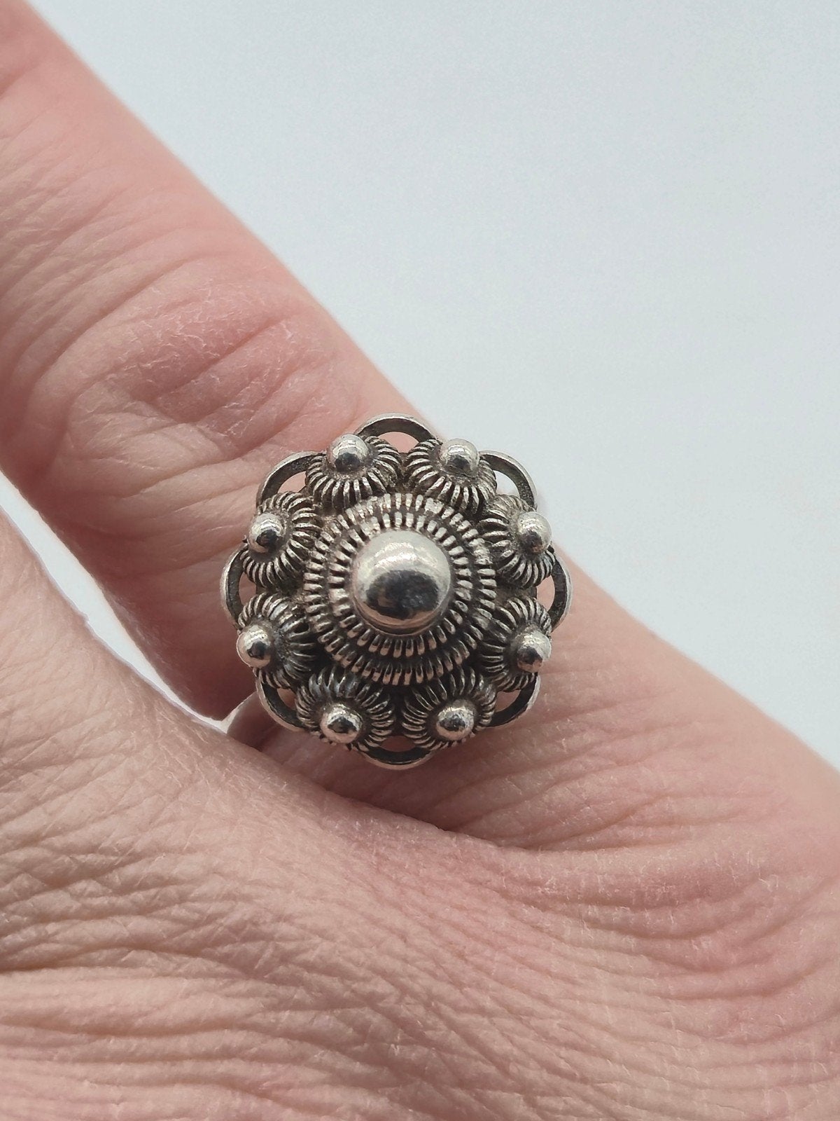 Leuke Zeeuwse knop ring 835 zilver maat 17.5, Gebruikt, Verzenden, 17 tot 18, Dame