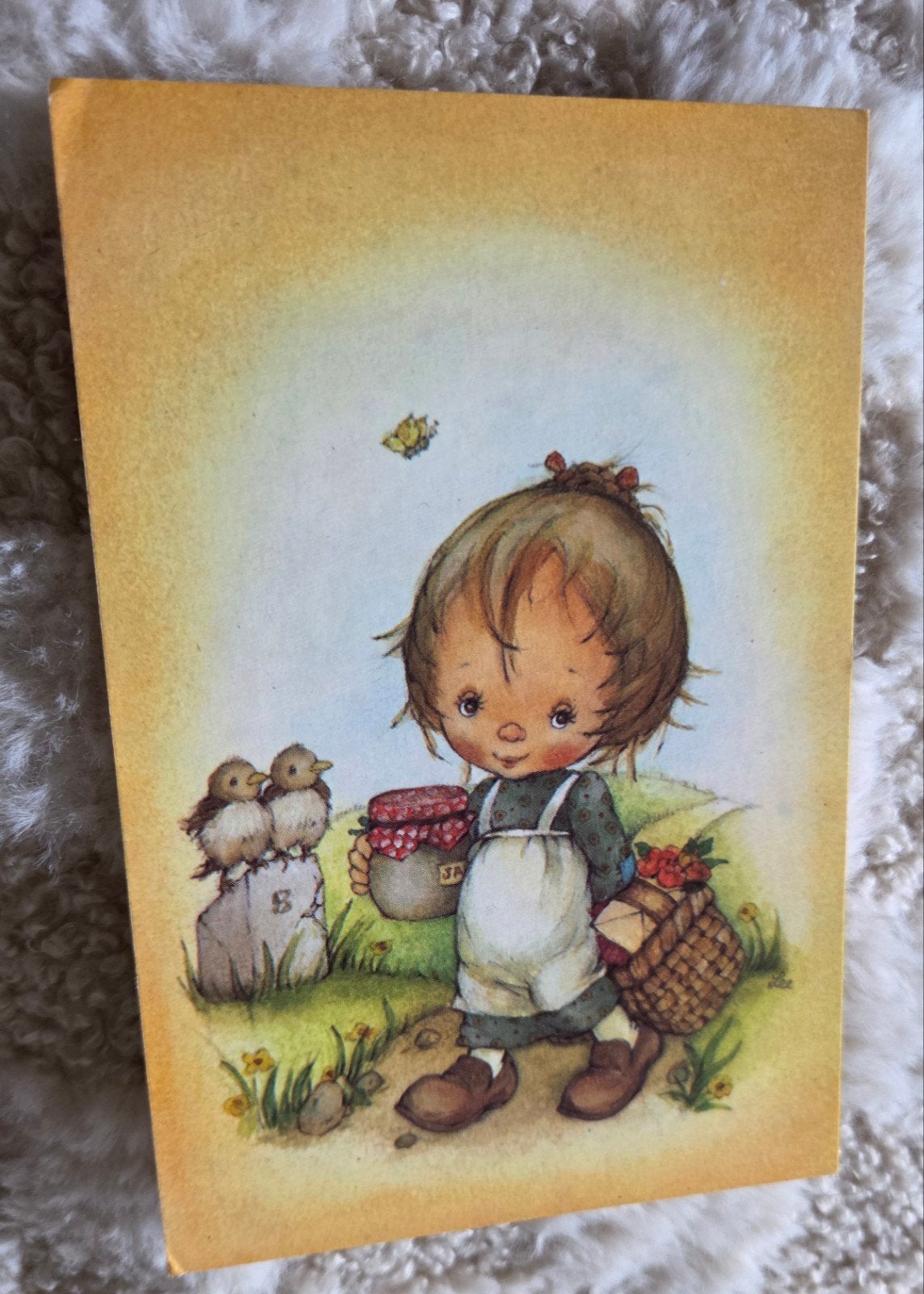 Meisje met Mandje en Vogels, Verzamelen, Verzenden, 1980 tot heden, Gelopen, Kinderen