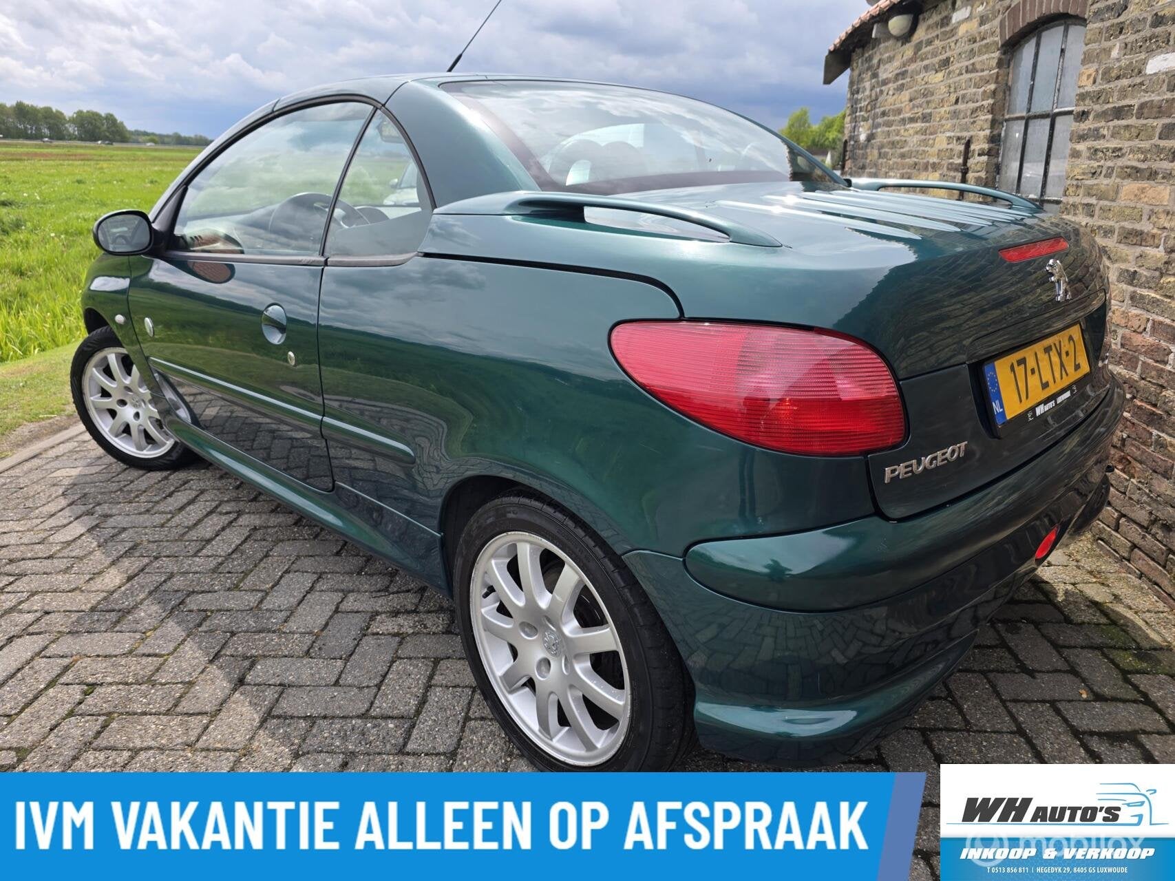 Peugeot 206 CC 1.6-16V Roland Garros, Auto's, Peugeot, Voorwielaandrijving, Gebruikt, 4 cilinders, Cabriolet