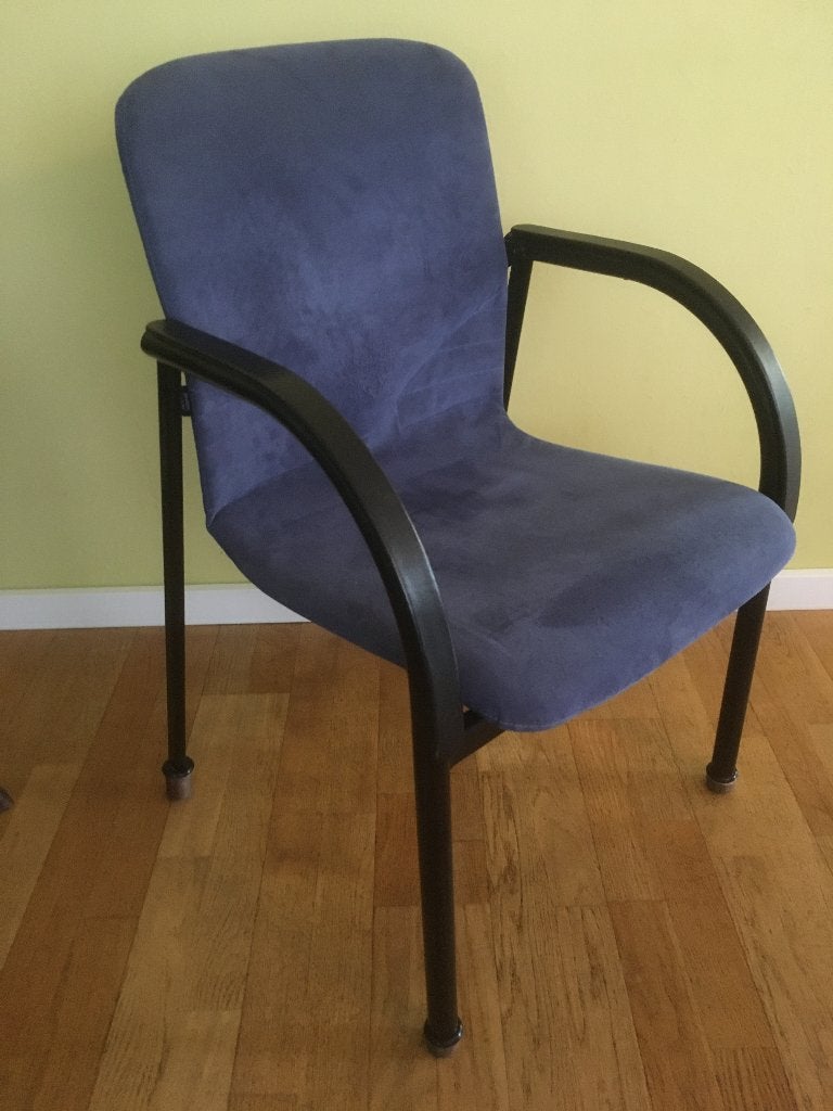 6 conferentie armstoelen Arflex Italie, Blauw, Kunststof, Design, Ophalen of Verzenden
