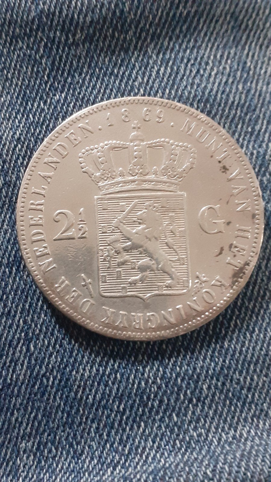 Rijkdaalder Willem III 1869 - Gepoetst, Verzenden, Koning Willem III