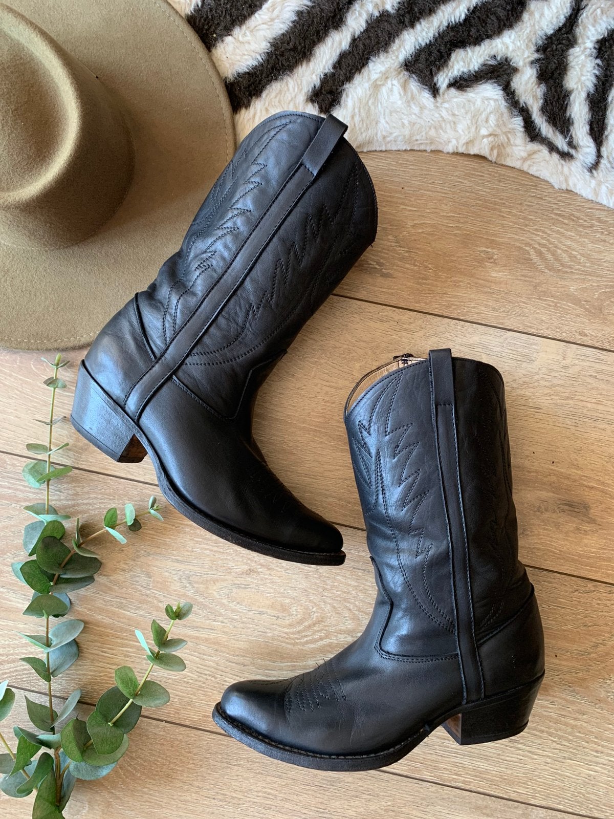 Arizona cowboylaarzen 41 western boots bohemian laarzen, Hoge laarzen, -, Zwart, -
