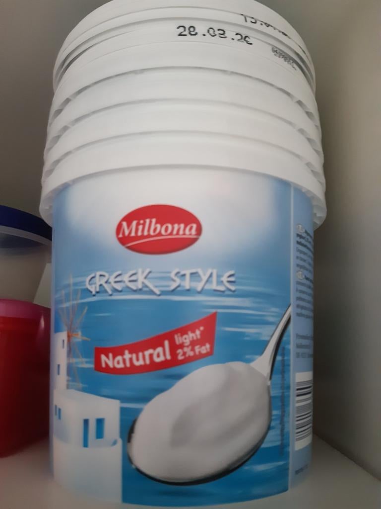 Griekse yoghurt emmertjes, Ophalen, Kunststof